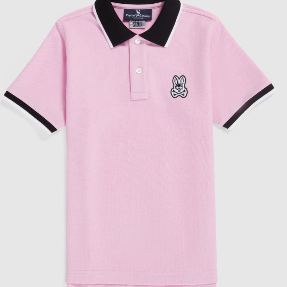 Psycho Bunny Pink Polo Shirt size S (7-8)